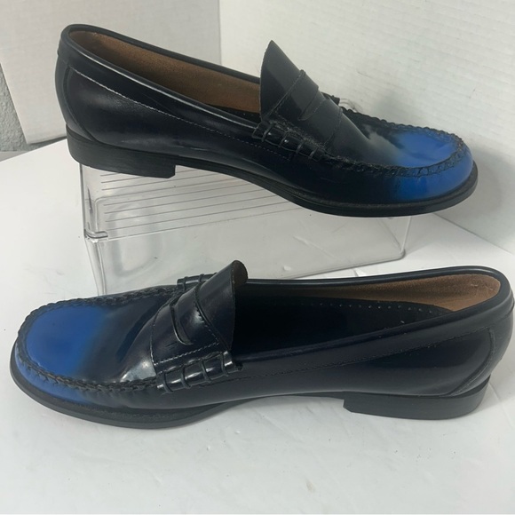 G.H. Bass Weejuns Men’s Larson Ombre’ Patent Leather Loafers 12D Academia Preppy - Picture 4 of 8